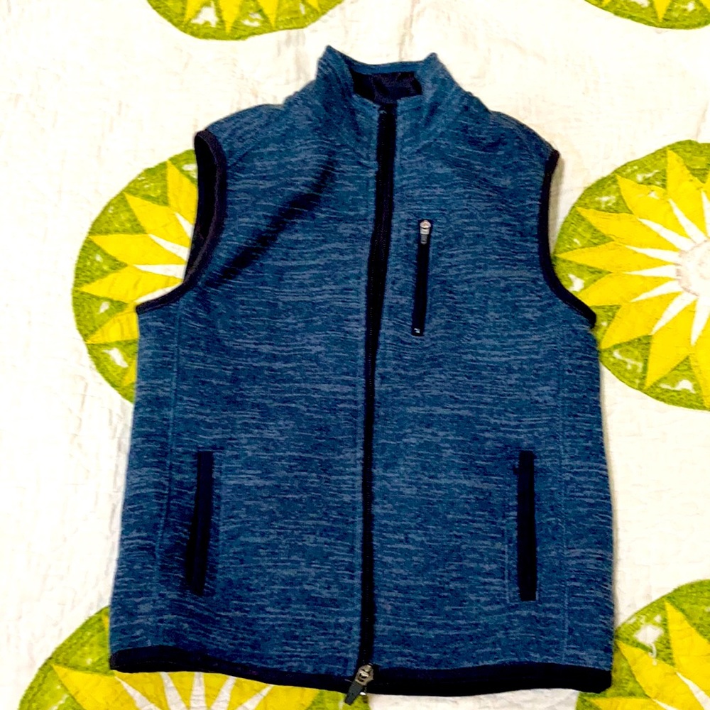 Johnnie-O boy’s zip-up vest, dark heather blue, size 8